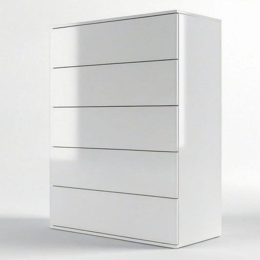 Kommode mit 5 Schubladen, 60 x 40 x 100 cm, Weiss